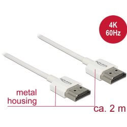 Câble vidéo Premium HDMI High Speed 3D 4K 2m